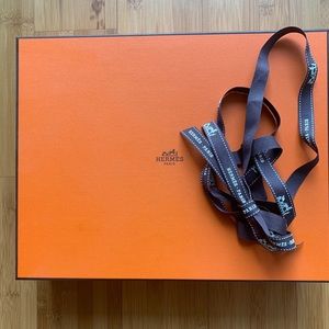 Authentic Iconic Hermès Gift Box & Ribbon